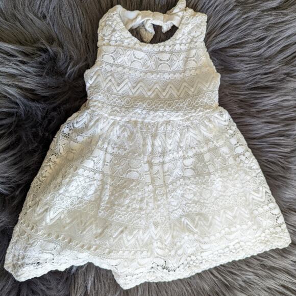 Children's Place White Lace infant girls dress sz 6-9M - Picture 1 of 5
